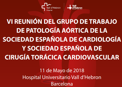 La VI Reunión del Grupo De Trabajo De Patología Aórtica De La Sociedad Española De Cardiología y Sociedad Española De Cirugía Torácica Cardiovascular, se celebró el 11 de mayo en el Hospital Vall d’Hebrón de Barcelona
