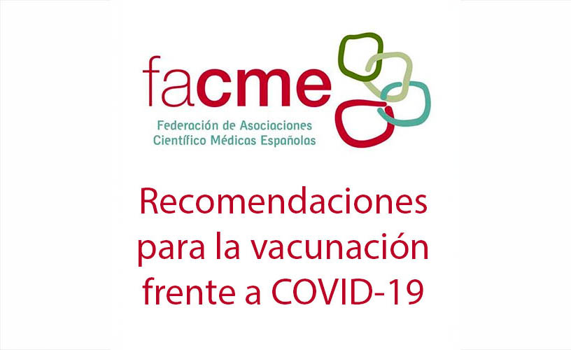 Recomendaciones FACME para la vacunación COVID